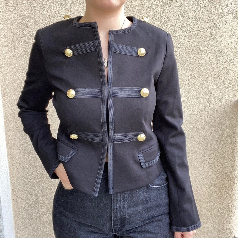 Express black blazer, circus ringmaster style, black, size small